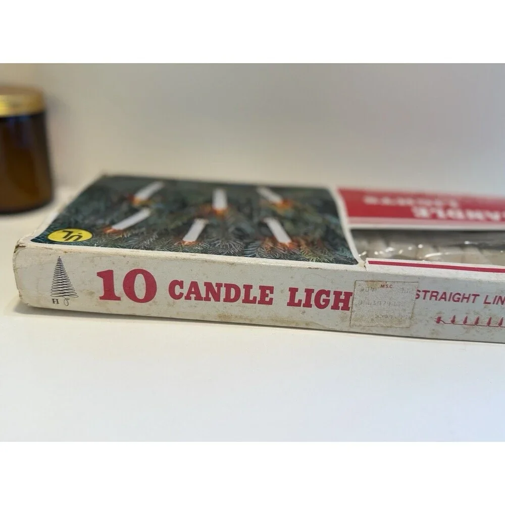 Foremost Candle Lights 10 Christmas Straight Line Indoor Outdoor with Box Tested